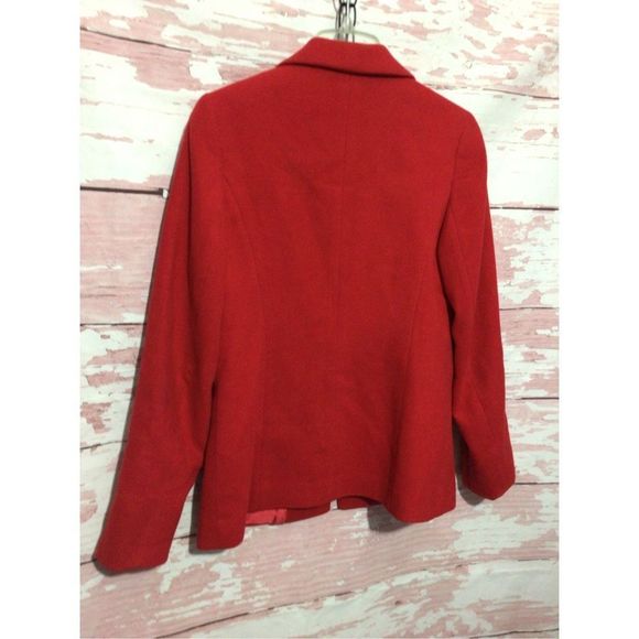 Scappini Italy Red Jacket / Coat Lined Size 38 ~ Excellent - Picture 7 of 16